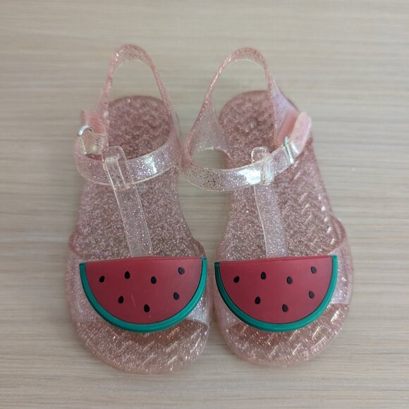 Old Navy Pink Glitter Watermelon Jelly Sandals, Toddler Size 7 - Picture 1 of 3